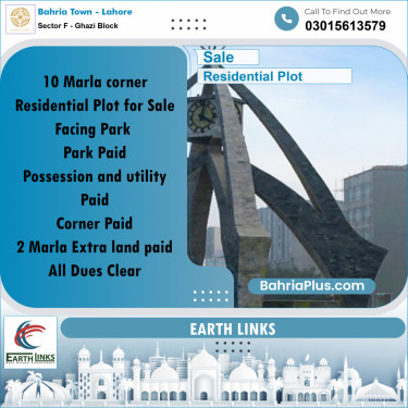 12 Marla Residential Plot for Sale in Sector F - Ghazi Block -  Bahria Town, Lahore - (BP-284164)