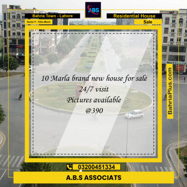 10 Marla Residential House for Sale in Sector F - Talha Block -  Bahria Town, Lahore - (BP-284191)