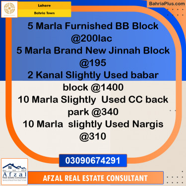 Residential House for Sale in Bahria Town, Lahore - (BP-284255)