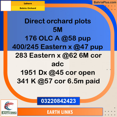 Residential Plot for Sale in Bahria Orchard, Lahore - (BP-284352)