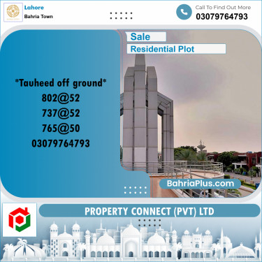 Residential Plot for Sale in Bahria Town, Lahore - (BP-284407)