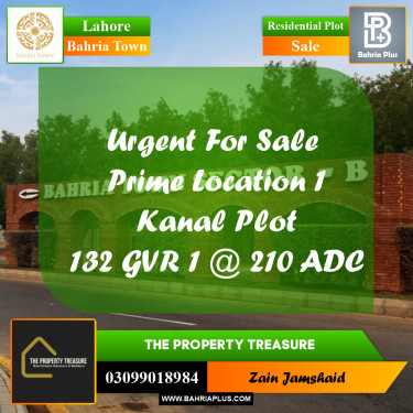 Residential Plot for Sale in Bahria Town, Lahore - (BP-284444)