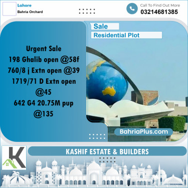 Residential Plot for Sale in Bahria Orchard, Lahore - (BP-284449)