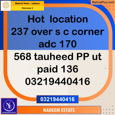 Residential Plot for Sale in Overseas C -  Bahria Town, Lahore - (BP-284450)