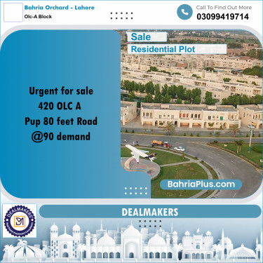 8 Marla Residential Plot for Sale in OLC-A Block -  Bahria Orchard, Lahore - (BP-284467)