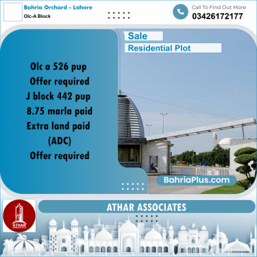 5 Marla Residential Plot for Sale in OLC-A Block -  Bahria Orchard, Lahore - (BP-284672)