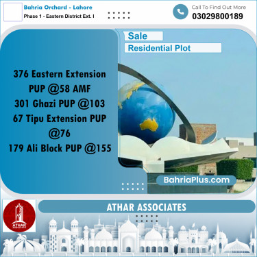 5 Marla Residential Plot for Sale in Phase 1 - Eastern District Ext. I -  Bahria Orchard, Lahore - (BP-284718)