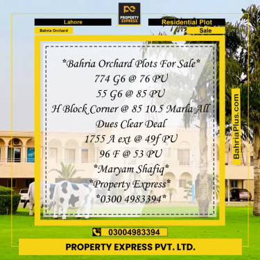 10 Marla Residential Plot for Sale in Bahria Orchard, Lahore - (BP-284775)