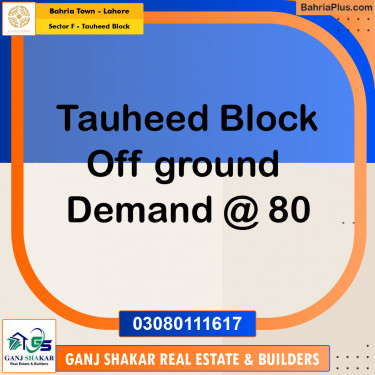 10 Marla Residential Plot for Sale in Sector F - Tauheed Block -  Bahria Town, Lahore - (BP-284793)