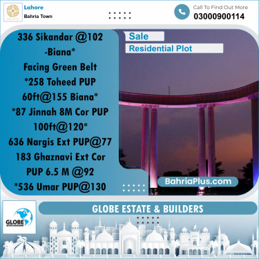 Residential Plot for Sale in Bahria Town, Lahore - (BP-284839)
