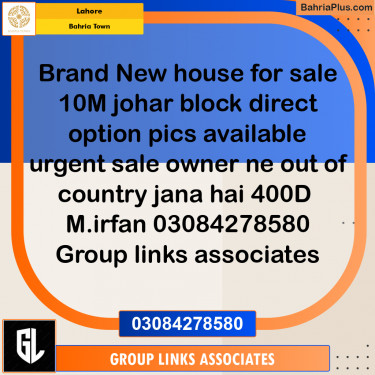 Residential House for Sale in Bahria Town, Lahore - (BP-284880)