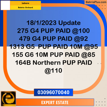 10 Marla Residential Plot for Sale in Bahria Orchard, Lahore - (BP-284917)