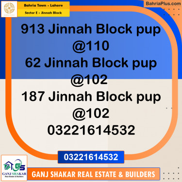 5 Marla Residential Plot for Sale in Sector E - Jinnah Block -  Bahria Town, Lahore - (BP-284966)