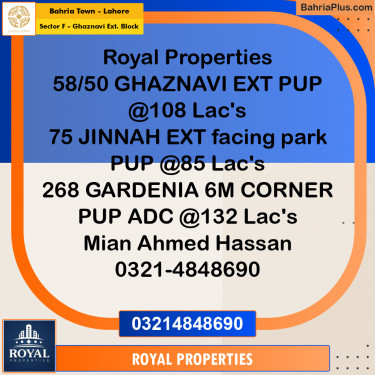 10 Marla Residential Plot for Sale in Sector F - Ghaznavi Ext. Block -  Bahria Town, Lahore - (BP-284968)