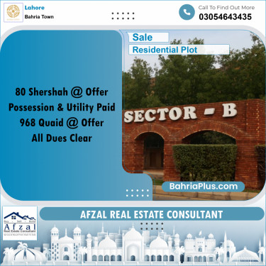 Residential Plot for Sale in Bahria Town, Lahore - (BP-285048)