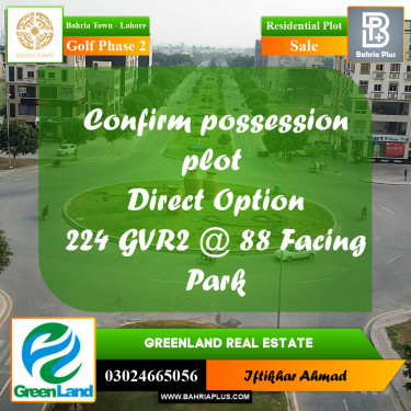 10 Marla Residential Plot for Sale in Golf Phase 2 -  Bahria Town, Lahore - (BP-285076)