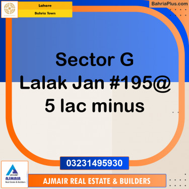 Residential Plot for Sale in Bahria Town, Lahore - (BP-285169)