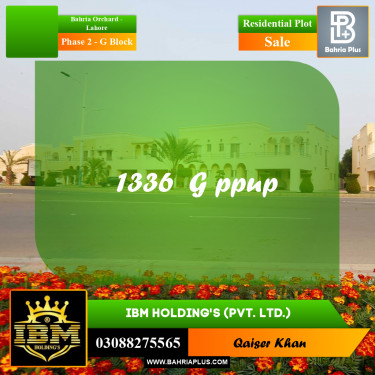 5 Marla Residential Plot for Sale in Phase 2 - G Block -  Bahria Orchard, Lahore - (BP-285218)