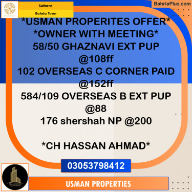 Residential Plot for Sale in Bahria Town, Lahore - (BP-285244)