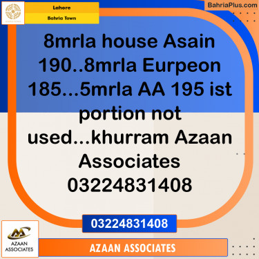 Residential House for Sale in Bahria Town, Lahore - (BP-285296)