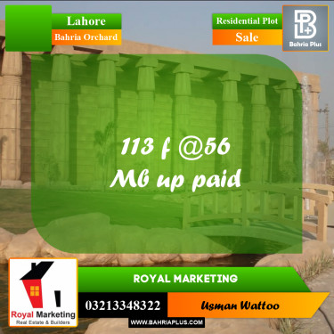 Residential Plot for Sale in Bahria Orchard, Lahore - (BP-285305)