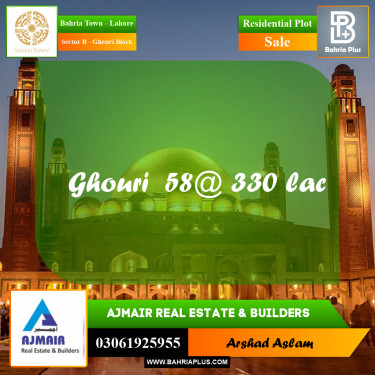 1 Kanal Residential Plot for Sale in Sector B - Ghouri Block -  Bahria Town, Lahore - (BP-285320)