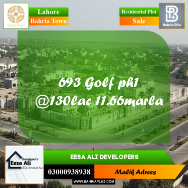 Residential Plot for Sale in Bahria Town, Lahore - (BP-285346)