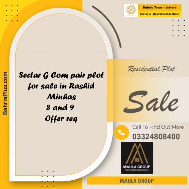 5 Marla Residential Plot for Sale in Sector G - Rashid Minhas Block -  Bahria Town, Lahore - (BP-285383)