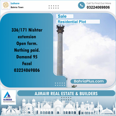 Residential Plot for Sale in Bahria Town, Lahore - (BP-285392)