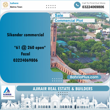 Commercial Plot for Sale in Bahria Town, Lahore - (BP-285394)