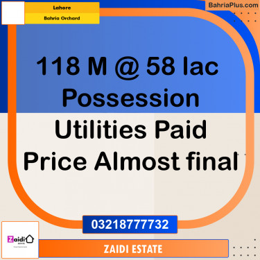 5 Marla Residential Plot for Sale in Bahria Orchard, Lahore - (BP-285558)