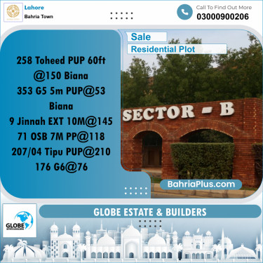 Residential Plot for Sale in Bahria Town, Lahore - (BP-285720)