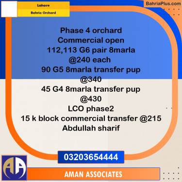 Residential Plot for Sale in Bahria Orchard, Lahore - (BP-285782)