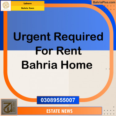 Residential House for Rent in Bahria Town, Lahore - (BP-285785)