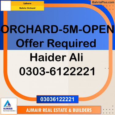 Residential Plot for Sale in Bahria Orchard, Lahore - (BP-285855)