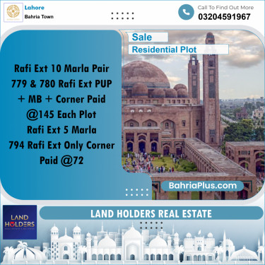 Residential Plot for Sale in Bahria Town, Lahore - (BP-285857)
