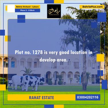 8 Marla Residential Plot for Sale in Phase 2 - D Block -  Bahria Orchard, Lahore - (BP-285875)