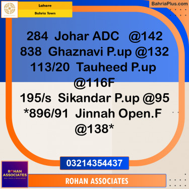 Residential Plot for Sale in Bahria Town, Lahore - (BP-286174)