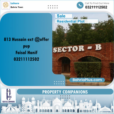 Residential Plot for Sale in Bahria Town, Lahore - (BP-286192)