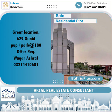Residential Plot for Sale in Bahria Town, Lahore - (BP-286194)