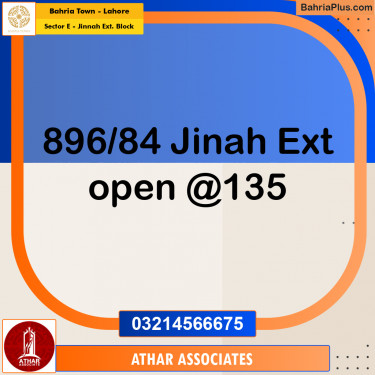 10 Marla Residential Plot for Sale in Sector E - Jinnah Ext. Block -  Bahria Town, Lahore - (BP-286205)