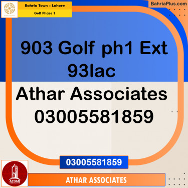 10 Marla Residential Plot for Sale in Golf Phase 1 -  Bahria Town, Lahore - (BP-286292)