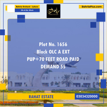 5 Marla Residential Plot for Sale in OLC-A Ext. Block -  Bahria Orchard, Lahore - (BP-286309)