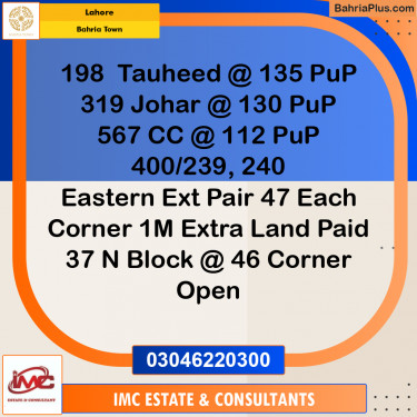 Residential Plot for Sale in Bahria Town, Lahore - (BP-286320)