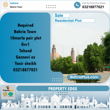 Residential Plot for Sale in Bahria Town, Lahore - (BP-286626)