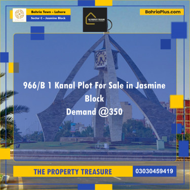 1 Kanal Residential Plot for Sale in Sector C - Jasmine Block -  Bahria Town, Lahore - (BP-286668)