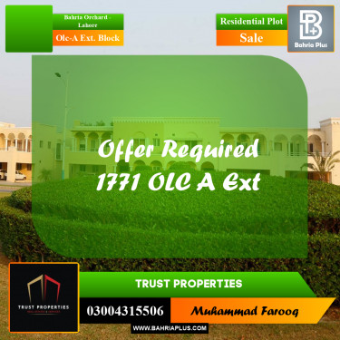 5 Marla Residential Plot for Sale in OLC-A Ext. Block -  Bahria Orchard, Lahore - (BP-286752)