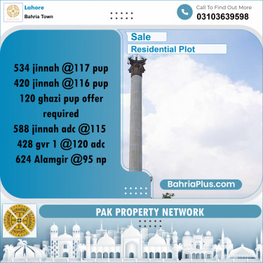 Residential Plot for Sale in Bahria Town, Lahore - (BP-286850)