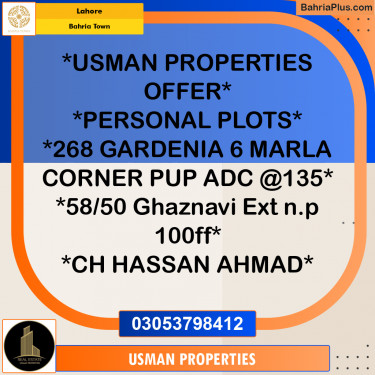 Residential Plot for Sale in Bahria Town, Lahore - (BP-286868)