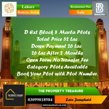 Residential Plot for Sale in Bahria Town, Lahore - (BP-287053)